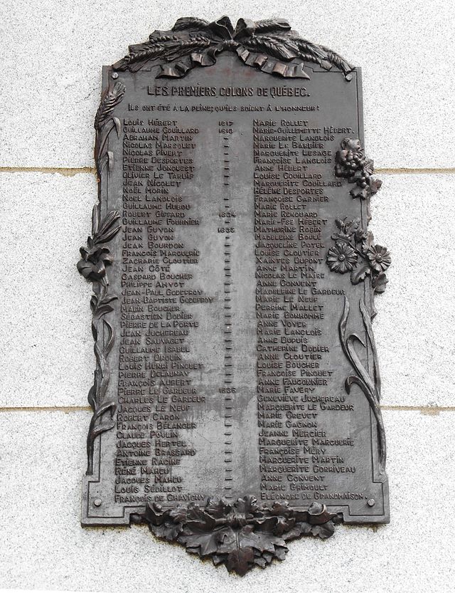 Hélène Desportes can be found on the plaque with founding families of Quebec City.